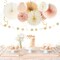 Citrus; 21 Pcs Champagne Gold Beige Blush Pink Bachelorette Party Decorations, Bride to Be Banner Garland Set with Paper Fans, Lanterns, Tissue Pom Poms, Honeycomb Balls and Hanging Swirls for Bridal Shower Wedding Decor; Category:Banners; Image:5
